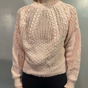 Cable Sweater pale pink